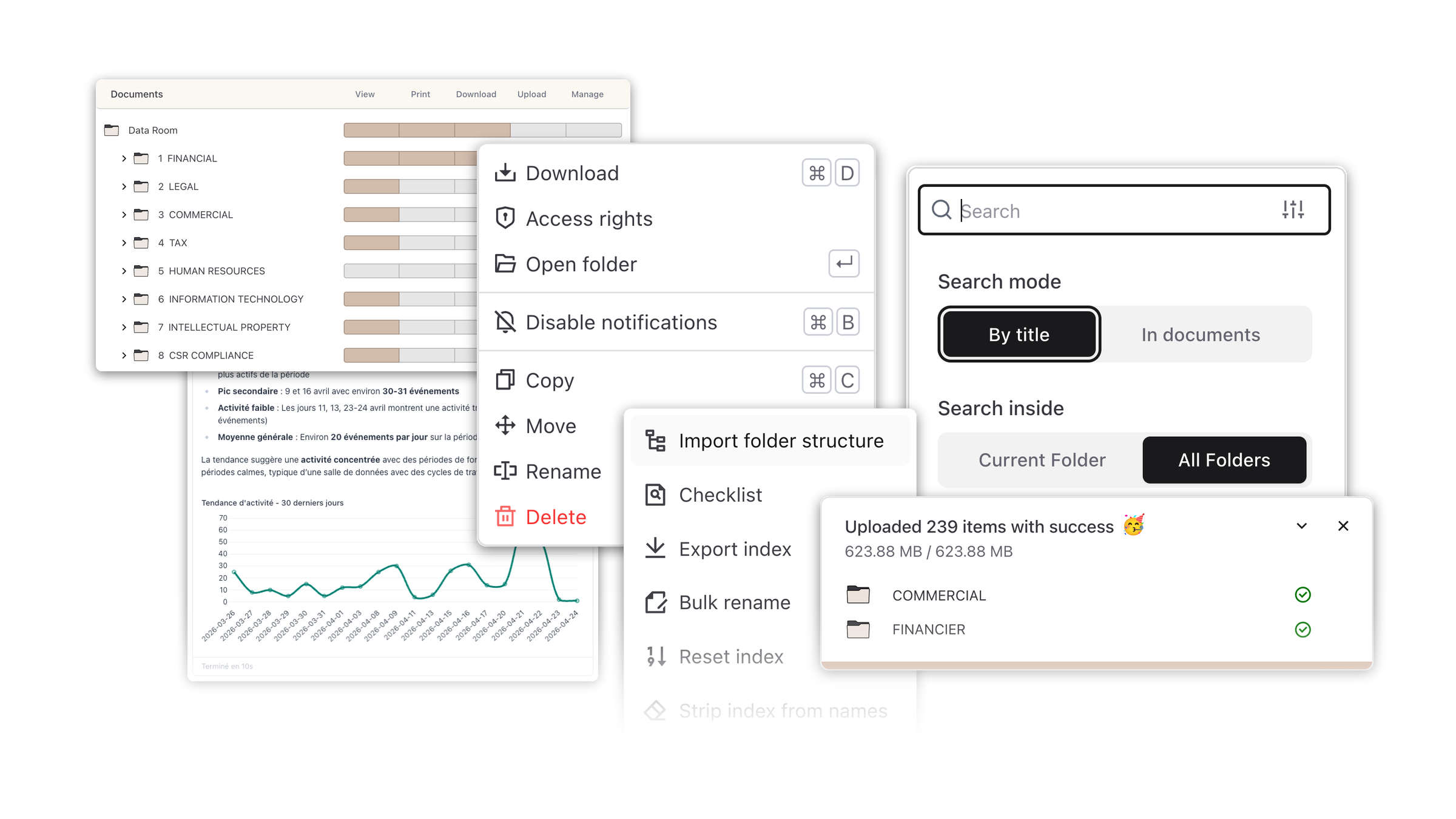 Entropia file management and indexing